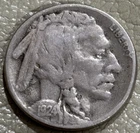 1924s Buffalo nickel, nice VG+ Condition Coin, Full date, nearly 1/2 horn