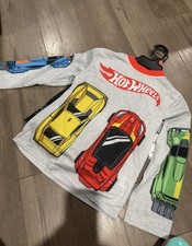 Hot Wheels Boys Short Sleeve Top and Sleep Pants Pajama Set, 2-Piece Size M 8 