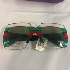 Brand  new with box GUCCI Square Web Frame GG0178S Sunglasses Green Red