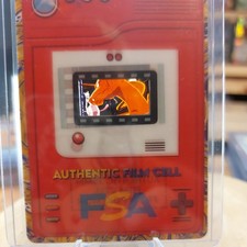 Pok mon Authentic 35mm Film Cell FSA Holder Charizard vs. Mewtwo