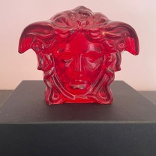 Rosenthal Versace Glass Paperweight 1st Quality Red Brand New Boxed Authentic