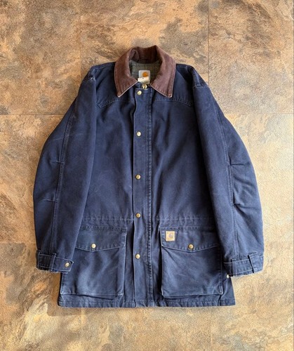 00S Carhartt C52 Duck Ranch Coat Navy S No.ch1972