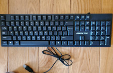 Green Top Full Keyboard  Mouse Combo Wired New