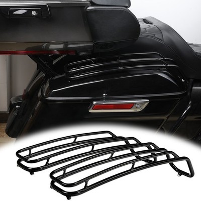 Hard Saddlebag Lid Trim Top Rails Rack Fit For Harley Road King Glide 1994-2013
