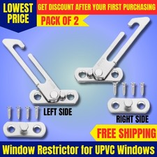 UPVC Window Restrictor Child Lock Restrictor Safety Catch Hook Universal