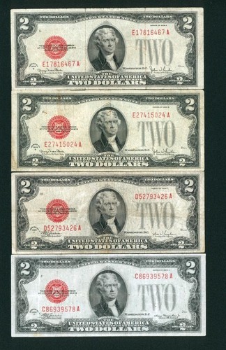 ((4 NOTES)) $2 1928 United States Note ** PAPER CURRENCY AUCTIONS | eBay