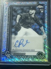 2025 Topps Chrome Update Carson Palmquist Black And White Mini Diamonds Auto SP