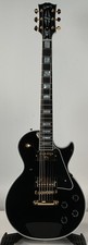 Gibson Custom Les Paul Custom Electric Guitar w/Case - Ebony - Snapped Headstock