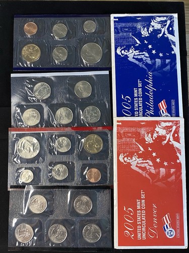 US Mint 2005 Uncirculated Coin Set Denver & Philadelphia OGP & COA Free Shipping