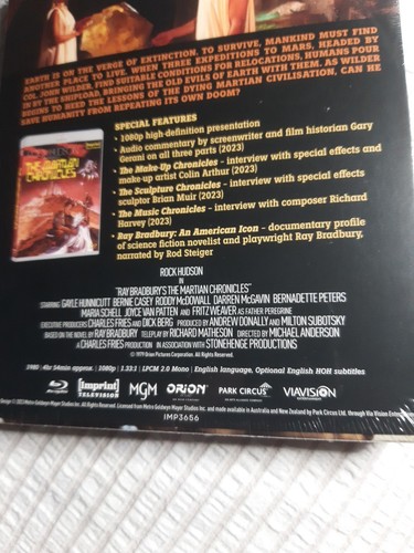 THE MARTIAN CHRONICLES.LTD EDTN.Bluray.2Disc.Lenticular.Brand New,Sealed.Reg All - Picture 9 of 10