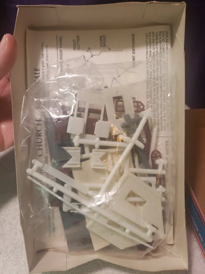 Life-Like Town Church Kit - Model Train Building - HO Scale - #1350 - For Parts - Image 2 of 4