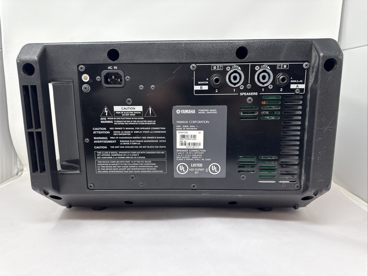 YAMAHA EMX512SC 12-Channel 500W Powered Mixer - FOR PARTS / REPAIR