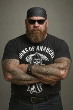 Sons Anarchy SAMCRO Distressed Reaper Mens T Shirt Redwood Original Size 4XL NWT