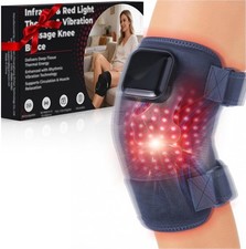 Red Light Therapy Knee Massager with Heat: Blue Cordless Vibration