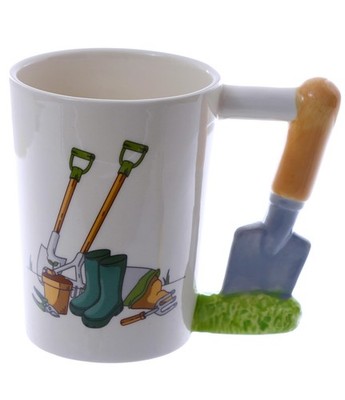 Puckator Happy Garden Kaffeetasse 400 ml Keramik 1 tl. Tasse Gießkannen Motiv