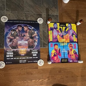 UFC 327 & Freedom 250 Promo Poster Buffalo Wild Wings NEW 