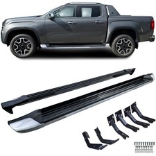 Für VW Amarok 2010-2022 Alu Trittbretter Flankenschutz Tritt OE Look Schwarz