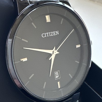 Citizen Men 's Quartz Classic Date Black Stainless Steel Watch 40 MM BI5017-50E