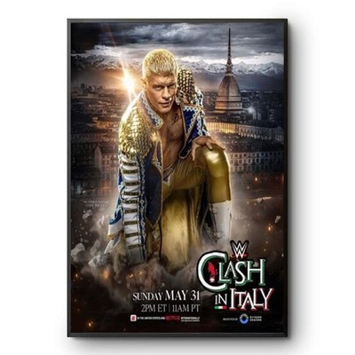 WWE Clash In Italy 2026 Official Poster Starring Cody Rhodes On May 31 2026 Home