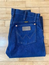 Vintage Wrangler Jeans 80s Dark Denim Straight Leg High Waisted 13MWZ 29 x 32