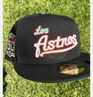 MENS HOUSTON LOS ASTROS BLACK GLOW IN THE DARK WS PATCH NEW ERA FITTED HAT 5950