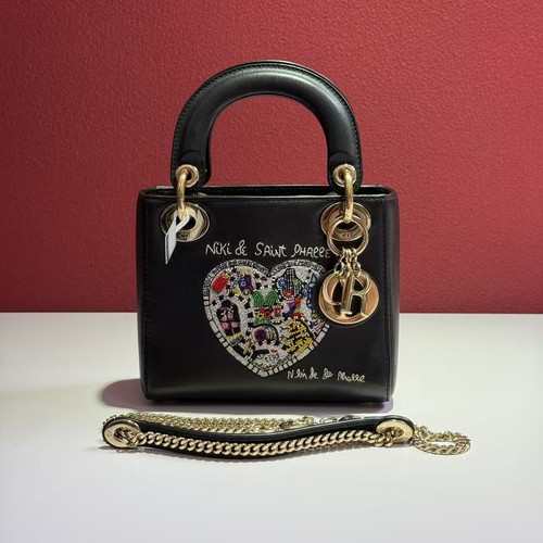 Dior Black Niki de Saint Phalle Lady Mini Shoulder Bag Valentine Romantic Heart