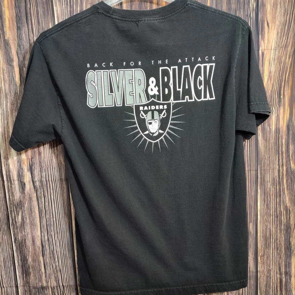 Camisa Y2K Vintage Oakland Raiders Nation L 2002 Jerry Rice Doble Cara NFL Rara Foto 4 de 4