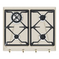 Smeg SRV864AVOGH2 Gas-Kochfeld 60CM 4 Brenner Mit Gusseisen-Rosten Avena