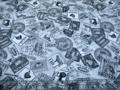 3 Yards Digital Cotton Fabric- QT Fabrics Greener Pastures Farm Signs Toss BWG