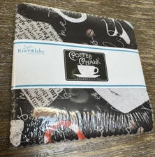 Charm Pack 5" Stacker 42pc Riley Blake "Coffee Chalk" by J Wecker Frisch