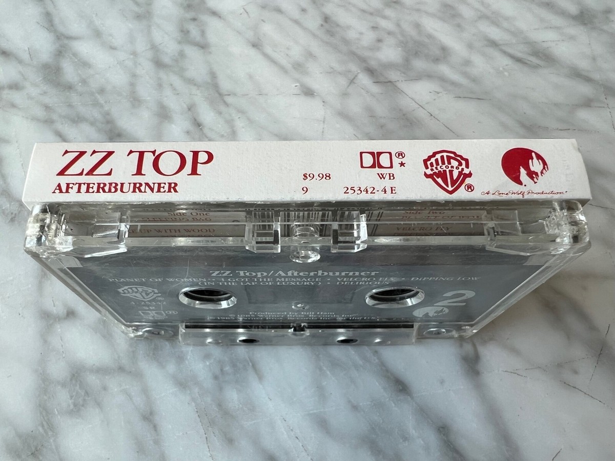 ZZ Top Afterburner CASSETTE Tape 1985 Warner 9 25342-4 Billy ZZ Top Afterburner CASSETTE Tape 1985 Warner 9 25342-4 Billy