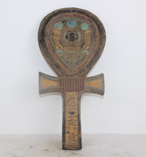 UNIQUE HANDMADE ANCIENT EGYPTIAN PHARAONIC KINGDOM Key Life With Scarab (BM)