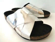 CIRCUS by Sam Edelman ALLISON US 7M Silver Slide Sandals Flats Shoes