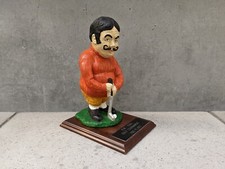 Man Golfer Sculpture Tournament Trophy Award 2nd Place Plate Plaque 10.5 x 8 x 6