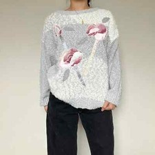 Grey Floral Sweater