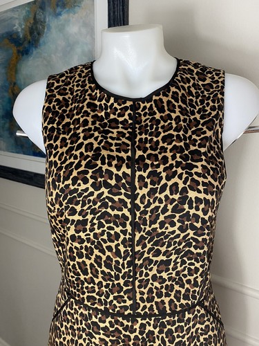 J. Crew Damen Kleid Tierdruck Bleistift Baumwolle Gr. 2 ~ SCHÖN ~ - Bild 3 von 8
