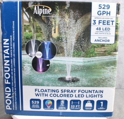 Alpine Corporation Pond Fountain New, Open Box Missing Pieces