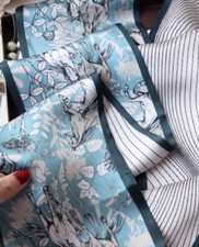 100 Mulberry Silk Scarf 150X16CM Women's Long Double sided Printed Scarf NEW