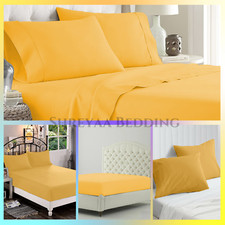 Select Item  Deep Pocket Gold Bed Sheets Egyptian Cotton 1000 TC US Sizes