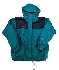 Columbia Women's Outdoors Hooded Bugaboo Ski Jacket Teal Green Black Size M