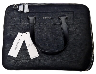 Calvin Klien Laptoptasche Minimalismus Slim L schwarz Schultergurt Arbeit UVP 160£