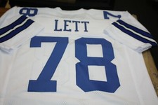 LEON LETT #78 SEWN STITCHED HOME WHITE JERSEY SIZE XLG SUPER BOWL CHAMPION   