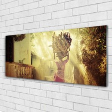 Quadro Stampa Vetro Wall art 125x50 Quadro Donna Persone