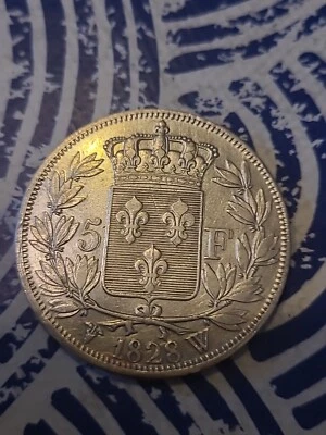 CHARLES X - 5 FRANCS ARGENT 1828 W LILLE - Photo 1/2