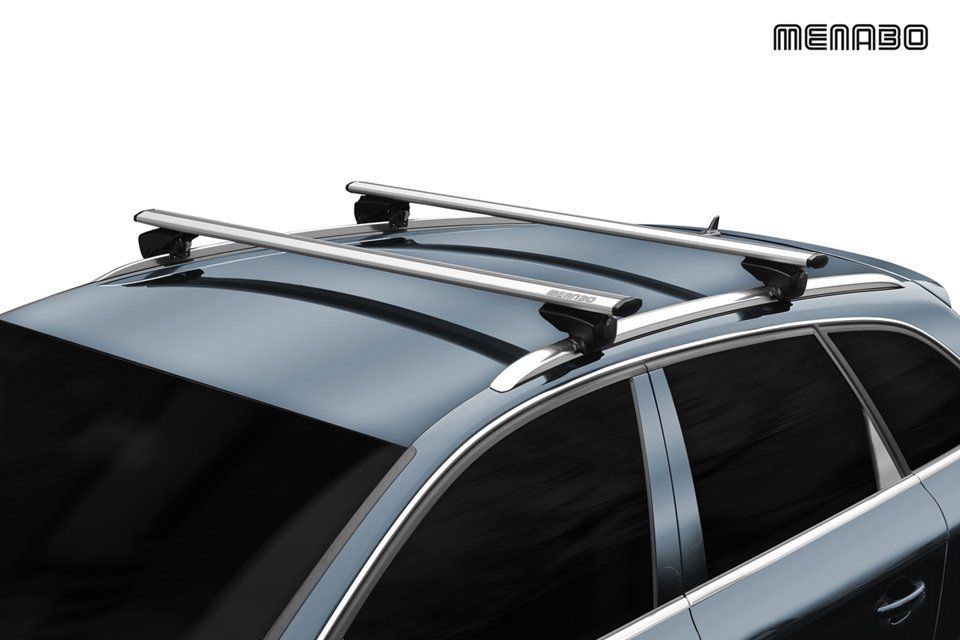 Barres de toit alu Volvo V90 avec antivol pour rails longitudinaux gris - 2
