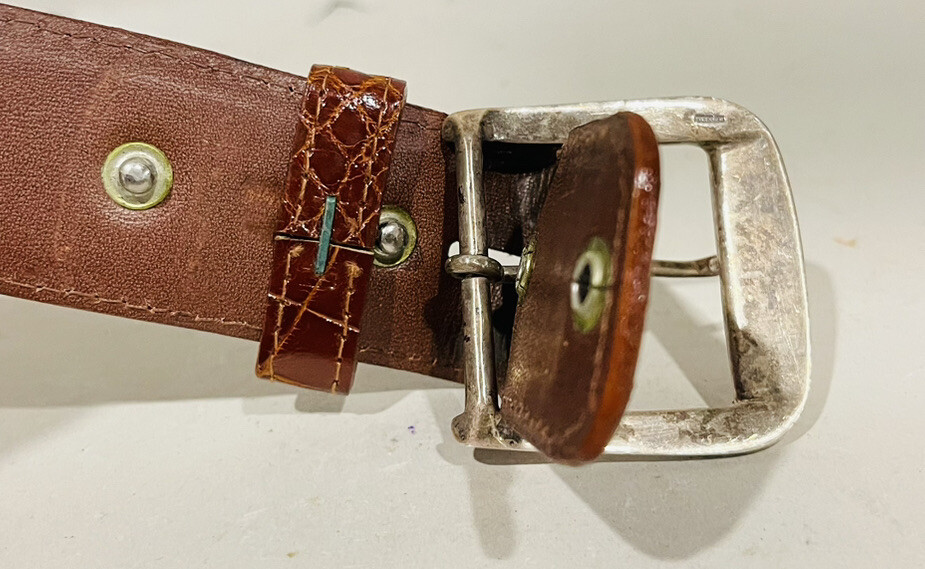 Shant Peter Brown Genuine Alligator Women’s Belt with Sterling Silver Buckle $_12.JPG?set_id=880000500F main image 2