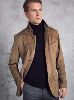 80er Jahre Stil natürliches Lammfell Wildleder Echtleder Mantel Herren Winterjacke/XS-5XL