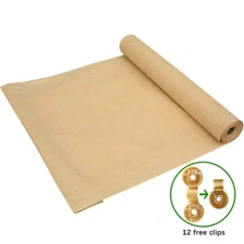 Stay Cool and Protected with 6 Ft. X 50 Ft. Sun Shade Fabric in Beige!