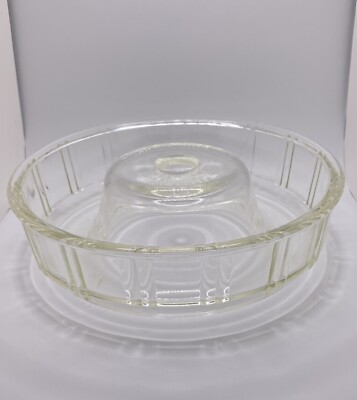 Vintage Glasbake Clear Glass Queen Anne Bundt Cake Pan/Jello/Ice Ring Mold