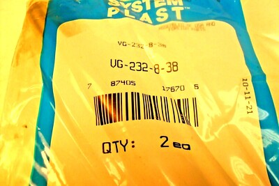 System Plast VG-232-8-38 ADJ ROD SS 5/8 DIA X8 3/8-16TAP - 2 ea - NIB